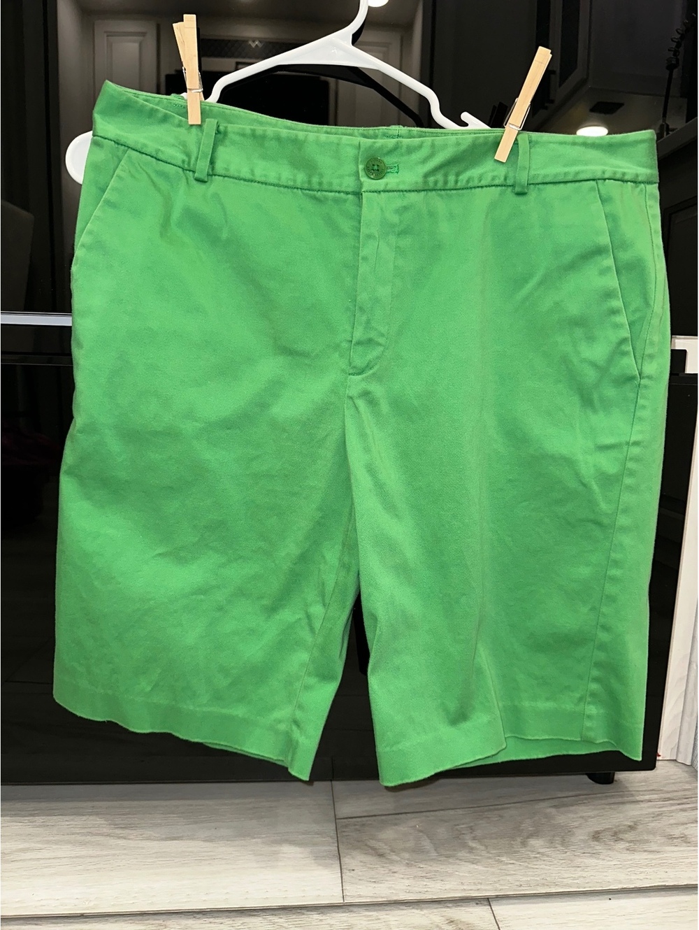 Lauren Ralph Lauren Women's Green Cotton Blend Shorts Size 14